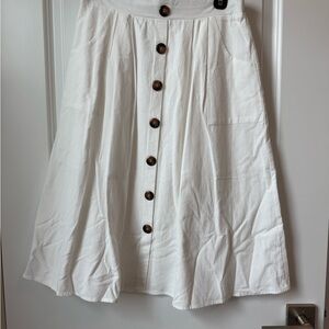 White cotton Skirt
